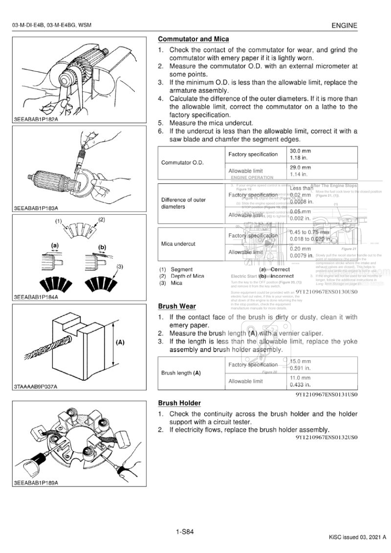 Photo 1 - Kubota 03M-DI-E4B 03-M-E4BG Series Workshop Manual Diesel Engine 9Y111-09676 in PDF