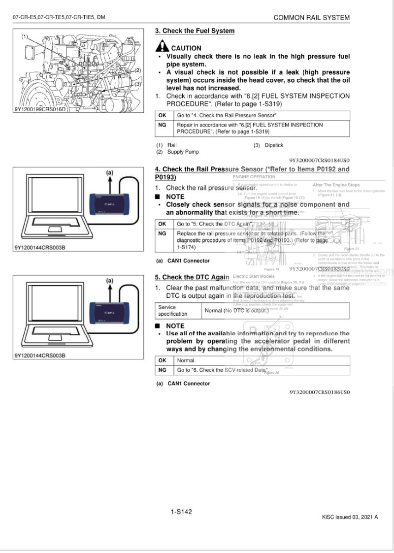 Photo 1 - Kubota 07-CR-E5 Diagnosis Manual Common Rail System 9Y310-00072 in PDF