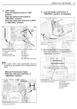 Photo 7 - Kubota B2320 B2620 B2920 B2320 Narrow Operators Manual Tractor 6C300-6311-6 in PDF