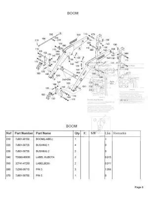 Photo 5 - Kubota B26 TL500 Parts Book Loader in PDF