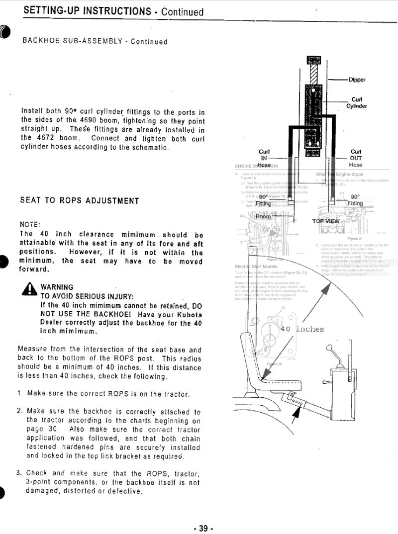 Photo 1 - Kubota B4672A BL4690A Operators And Parts Manual Backhoe 70000-73822 in PDF