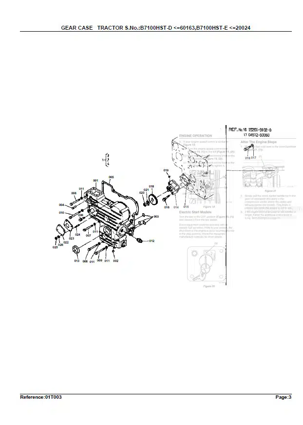 Photo 1 - Kubota B7100HST-D Old Type Parts Book Tractor in PDF