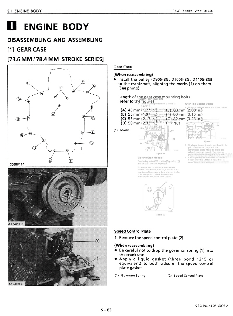 Photo 1 - Kubota BG Series Workshop Manual Diesel Engine 9Y011-01443 in PDF