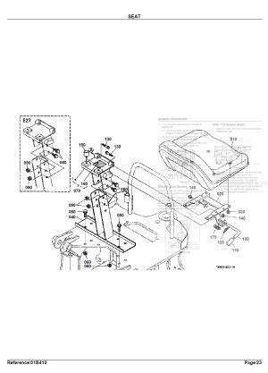 Photo 5 - Kubota BH75 Parts Book Backhoe in PDF