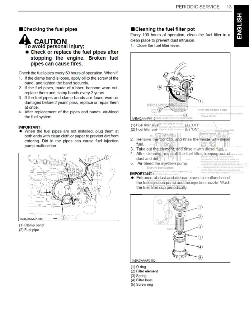 Photo 1 - Kubota D1503-M-E To V2403-M-E Operators Manual Diesel Engine 1G932-8916-5 in PDF
