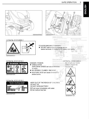 Photo 2 - Kubota GR1600-II GR2100-II Operators Manual Riding Mower K1254-7121-3 in PDF