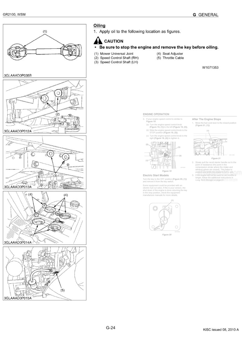 Photo 1 - Kubota GR2100 RCK48GR Workshop Manual Mower 9Y011-15461 in PDF