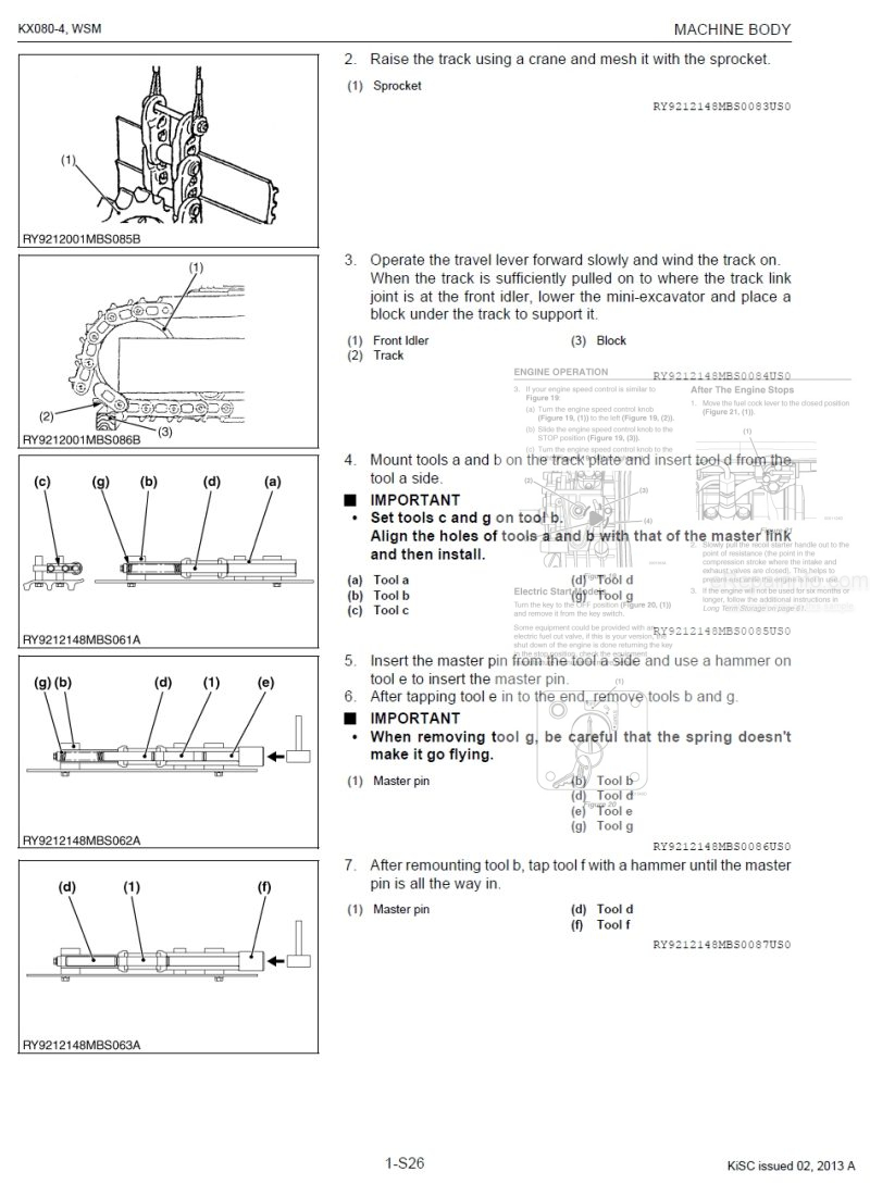 Photo 1 - Kubota KX080-4 Workshop Manual Excavator in PDF