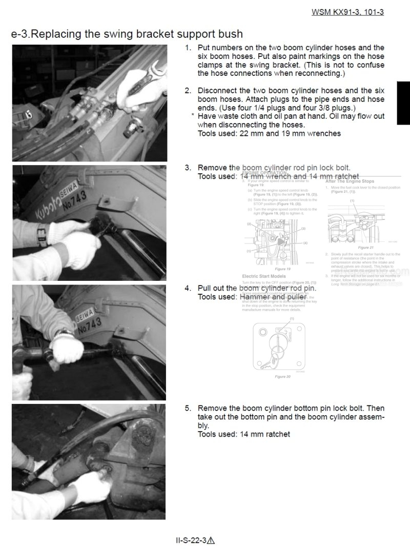 Photo 1 - Kubota KX91-3 KX101-3 Workshop Manual Excavator in PDF