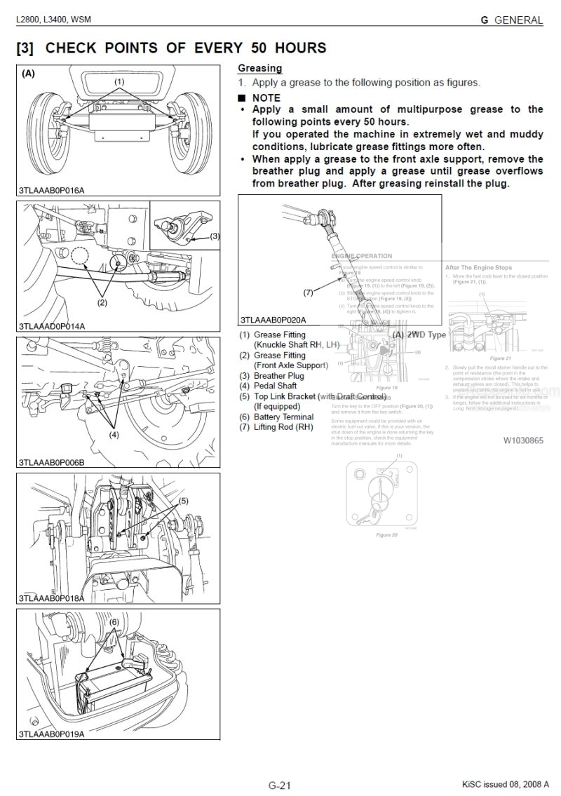 Photo 1 - Kubota L2800 L3400 Workshop Manual Tractor in PDF