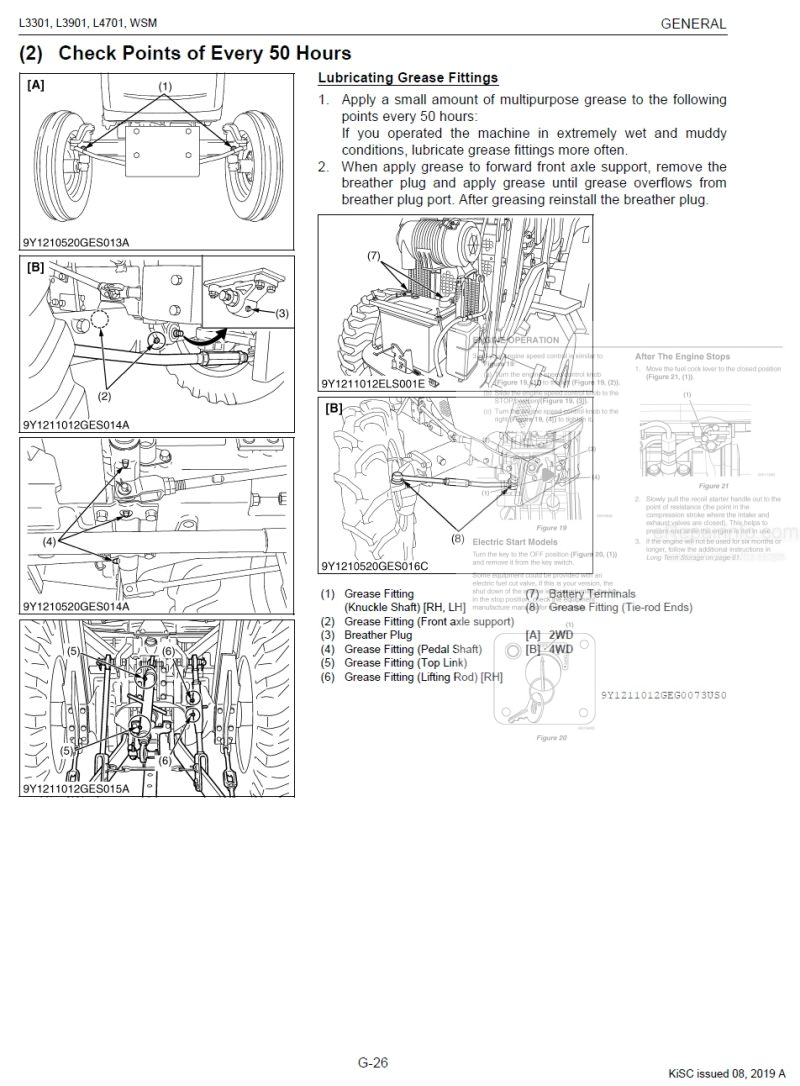 Photo 1 - Kubota L3301 L3901 L4701 Workshop Manual Tractor in PDF