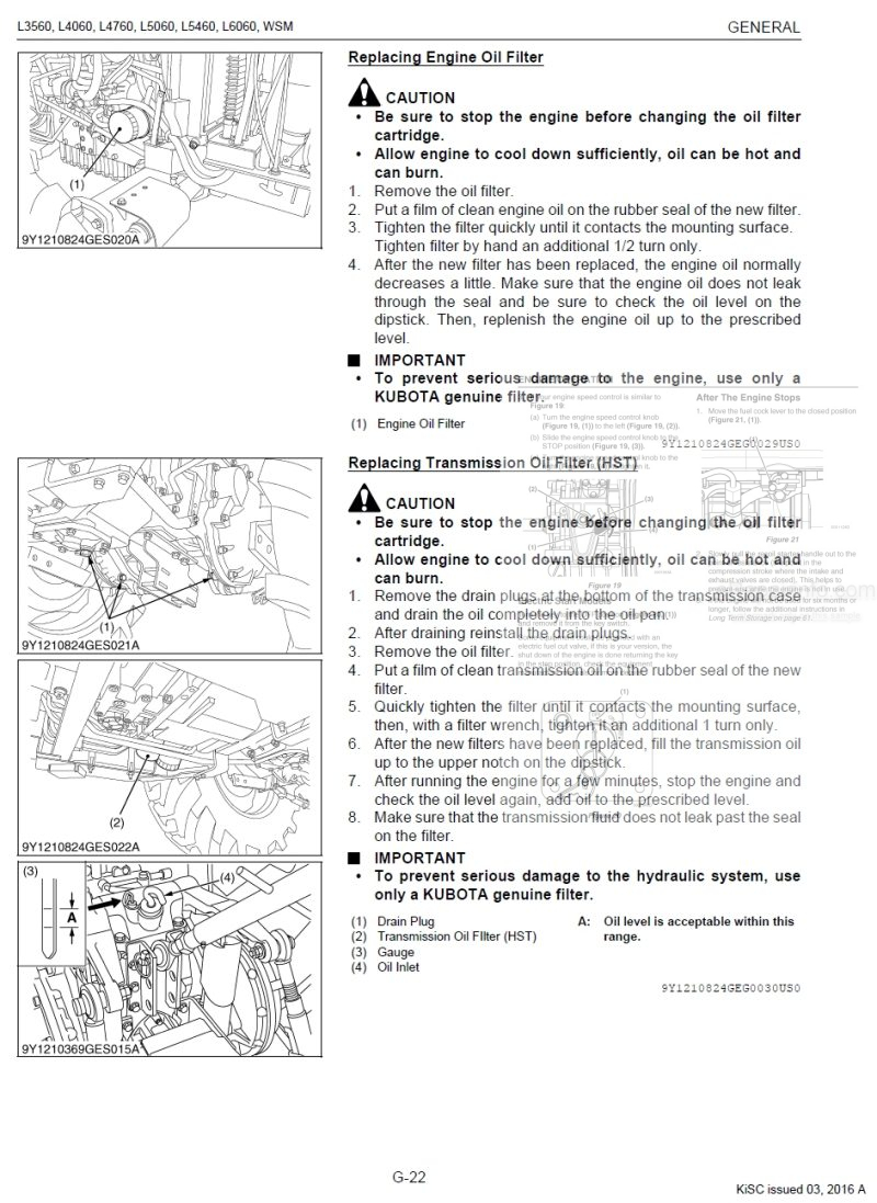 Photo 1 - Kubota L3560 L4060 L4760 L5060 L5460 L6060 Workshop Manual Tractor in PDF