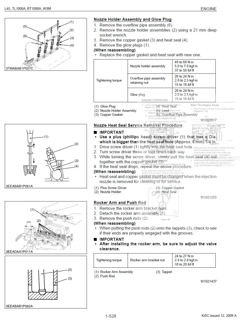 Photo 1 - Kubota L45 TL1000A BT1000A Workshop Manual Tractor Front Loader Backhoe in PDF
