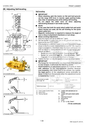 Photo 3 - Kubota LA1403AU Workshop Manual Front Loader 9Y111-05460 in PDF