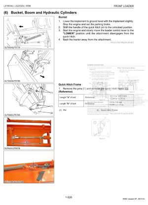 Photo 7 - Kubota LA1953AU LA2253AU Workshop Manual Front Loader 9Y111-05470 in PDF
