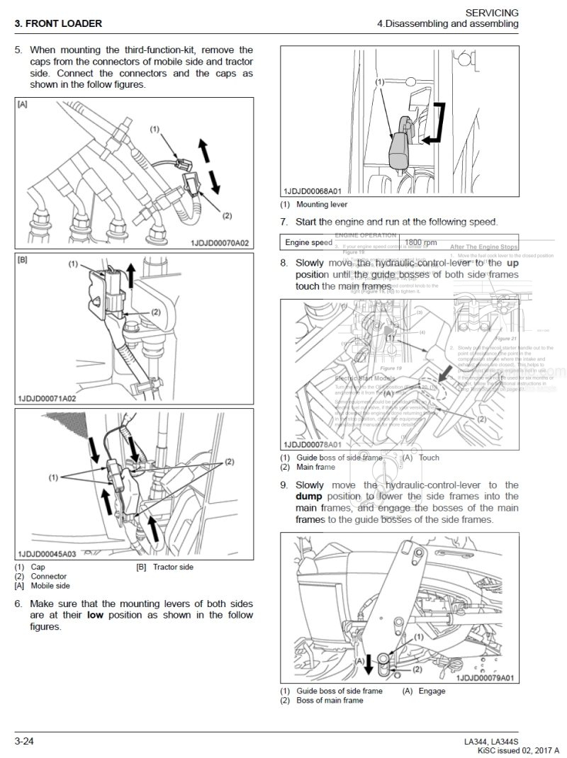 Photo 1 - Kubota LA344 LA344S Workshop Manual Front Loader in PDF