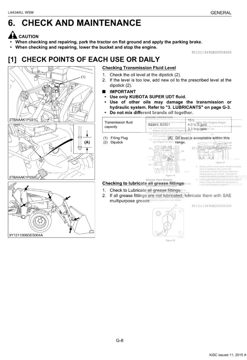 Photo 1 - Kubota LA434AU Workshop Manual Front Loader 9Y111-13490 in PDF