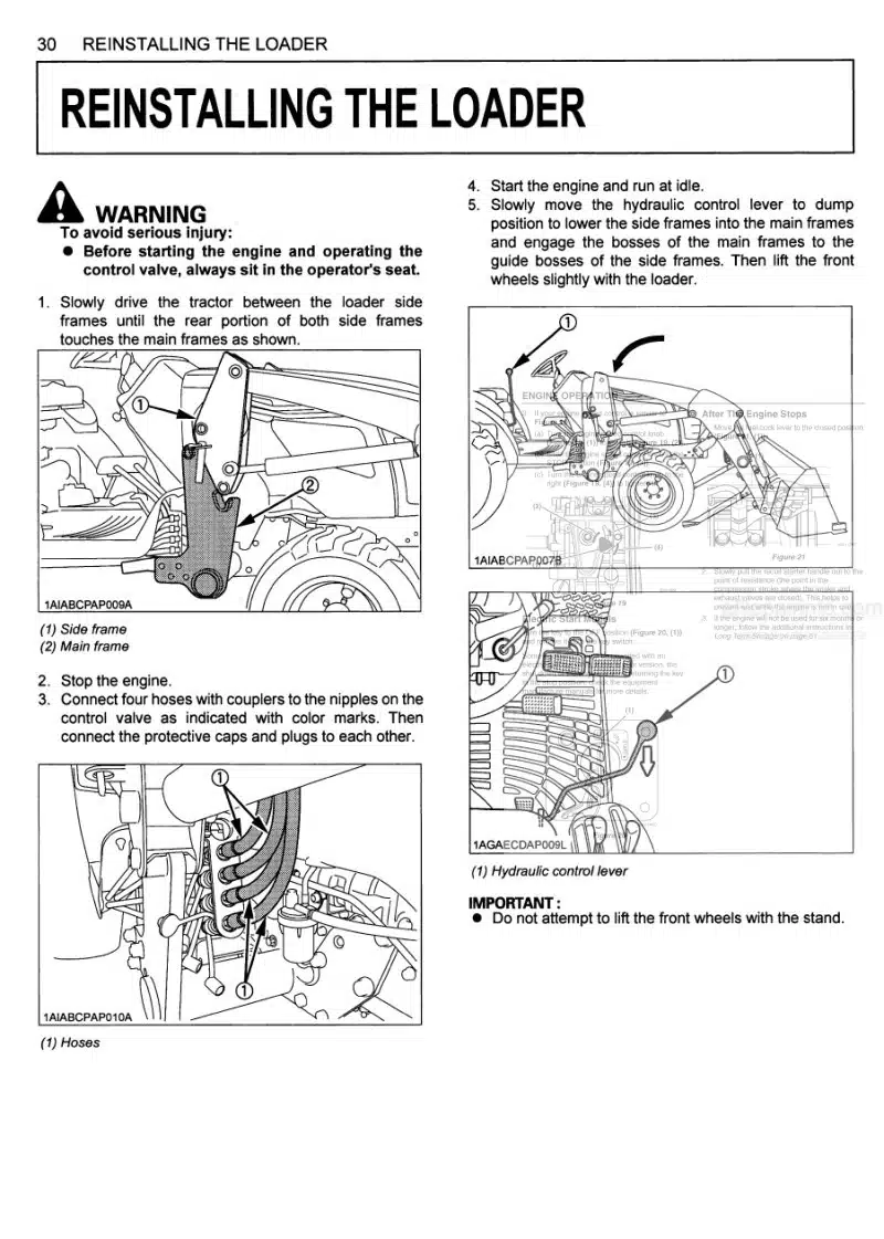 Photo 1 - Kubota LA434 Operators Manual Front Loader 7J061-6912-1 in PDF