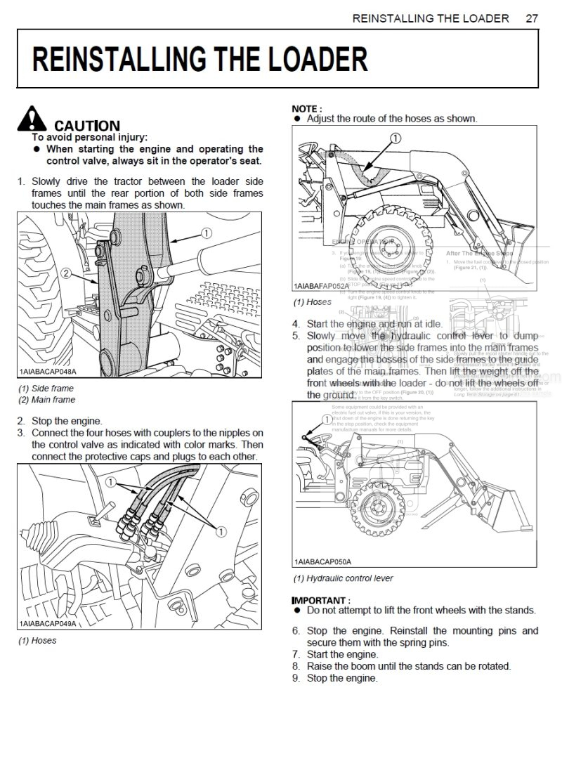 Photo 1 - Kubota LA463 Operators Manual Front Loader 7J244-6912-1 in PDF