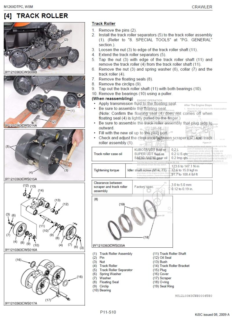 Photo 1 - Kubota M126XDTPC Workshop Supplement Manual Tractor in PDF