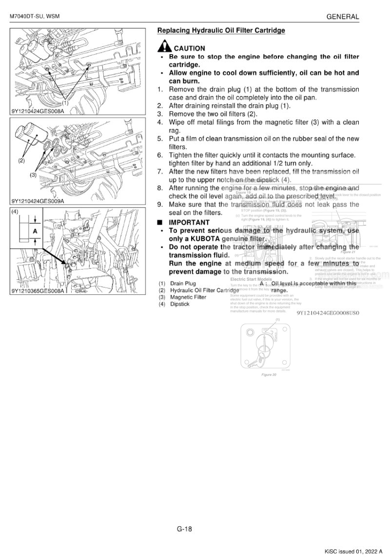 Photo 1 - Kubota M7040DT-SU Workshop Manual Tractor 9Y111-04573 in PDF