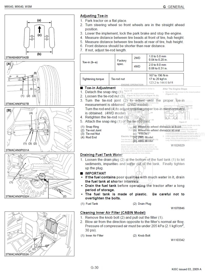 Photo 1 - Kubota M8540 M9540 Workshop Manual Tractor in PDF