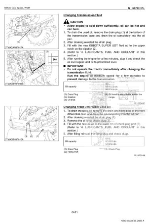 Photo 4 - Kubota M9540 Dual Speed Workshop Manual Tractor 9Y111-03803 in PDF