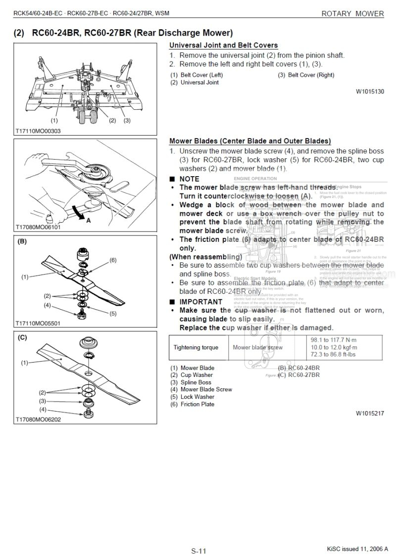 Photo 1 - Kubota RCK54-24B-EC To RC60-27BR Workshop Manual Rotary Mower in PDF