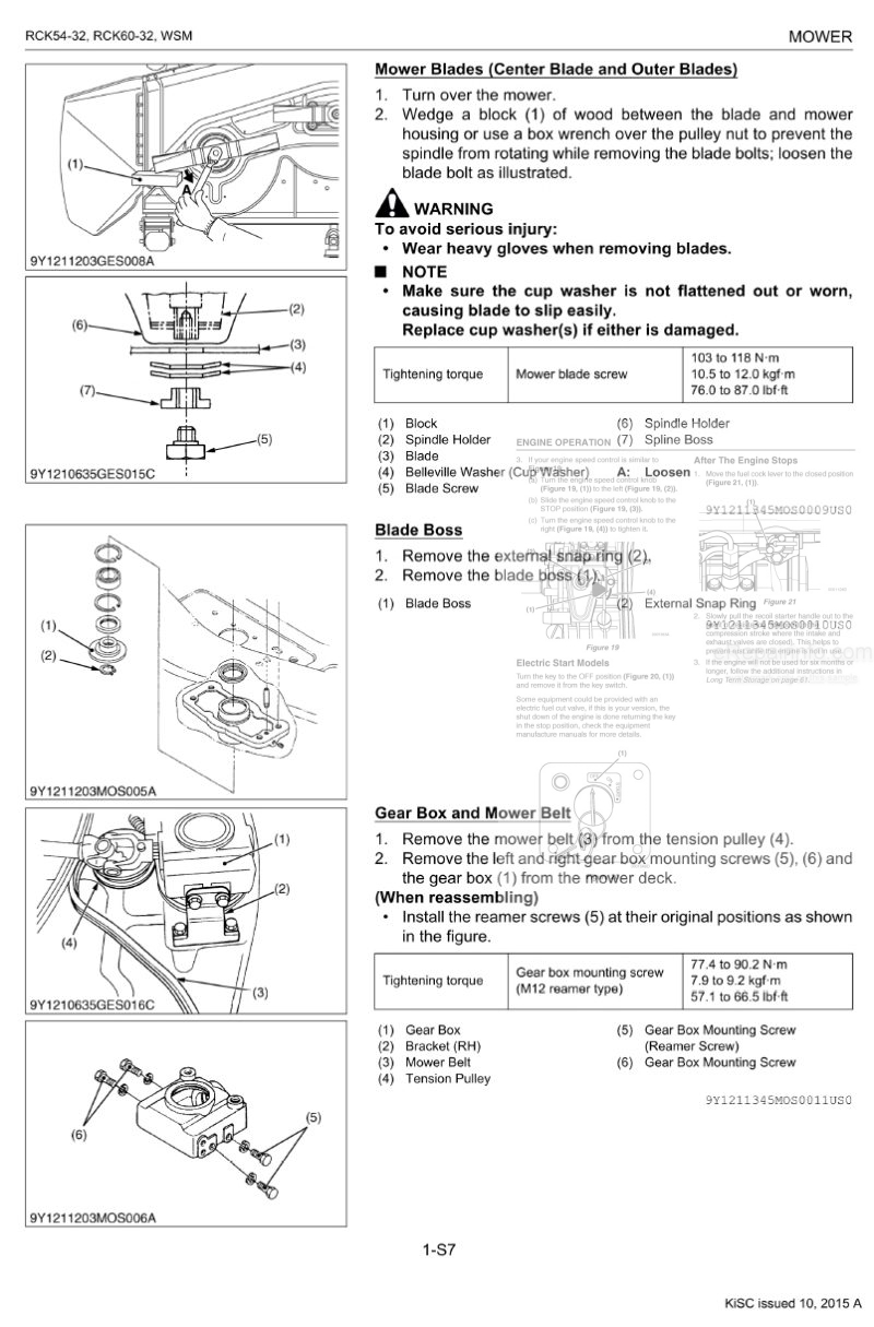 Photo 1 - Kubota RCK54-32 RCK60-32 Workshop Manual Rotary Mower 9Y111-13450 in PDF
