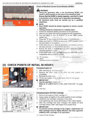 Photo 5 - Kubota SQ1120B-AU-B To SQ3300B-AU-B Workshop Manual Diesel Generator 9Y111-16030 in PDF