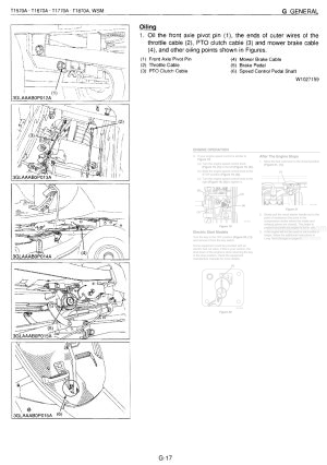 Photo 10 - Kubota T1570A T1670A T1770A T1870A Workshop Manual Lawn Garden Tractor in PDF