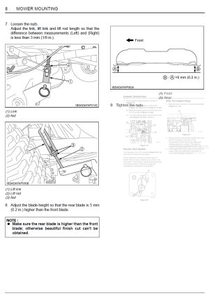 Photo 5 - Kubota T1880 T2080 T2380 Operators Manual Lawn Tractor K1032-7122-1 in PDF