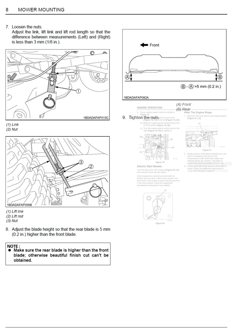 Photo 1 - Kubota T1880 T2080 T2380 Operators Manual Lawn Tractor K1032-7122-1 in PDF