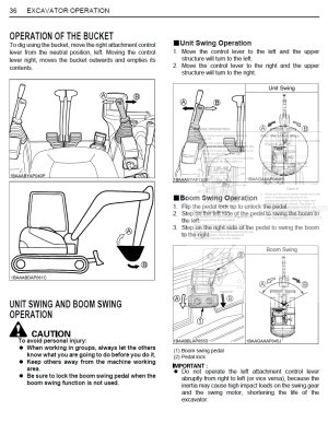 Photo 7 - Kubota U48-4 Operators Manual Compact Excavator RD458-8131-2 in PDF