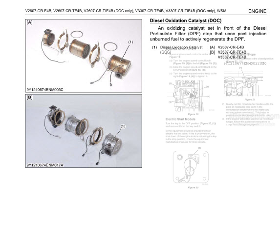 Photo 1 - Kubota V2607-CR-E4B To V3307-CR-TIE4B Workshop Manual Diesel Engine 9Y111-06749 in PDF
