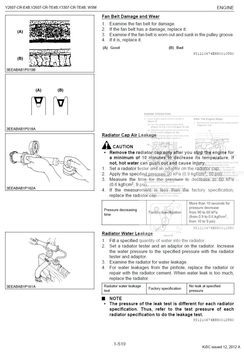 Photo 1 - Kubota V2607-CR-E4B V2607-CR-TE4B V3307-TE4B Workshop Manual Diesel Engine in PDF
