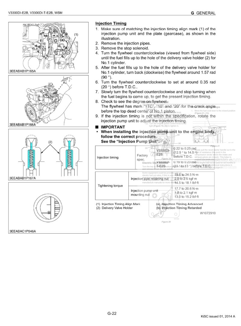 Photo 1 - Kubota V3300DI-E2B V3300DI-T-E2B Workshop Manual Diesel Engine 9Y011-02964 in PDF