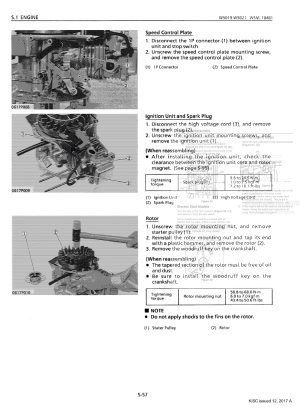 Photo 2 - Kubota W5019 W5021 Workshop Manual Walk Behind Mower 9Y011-10486 in PDF