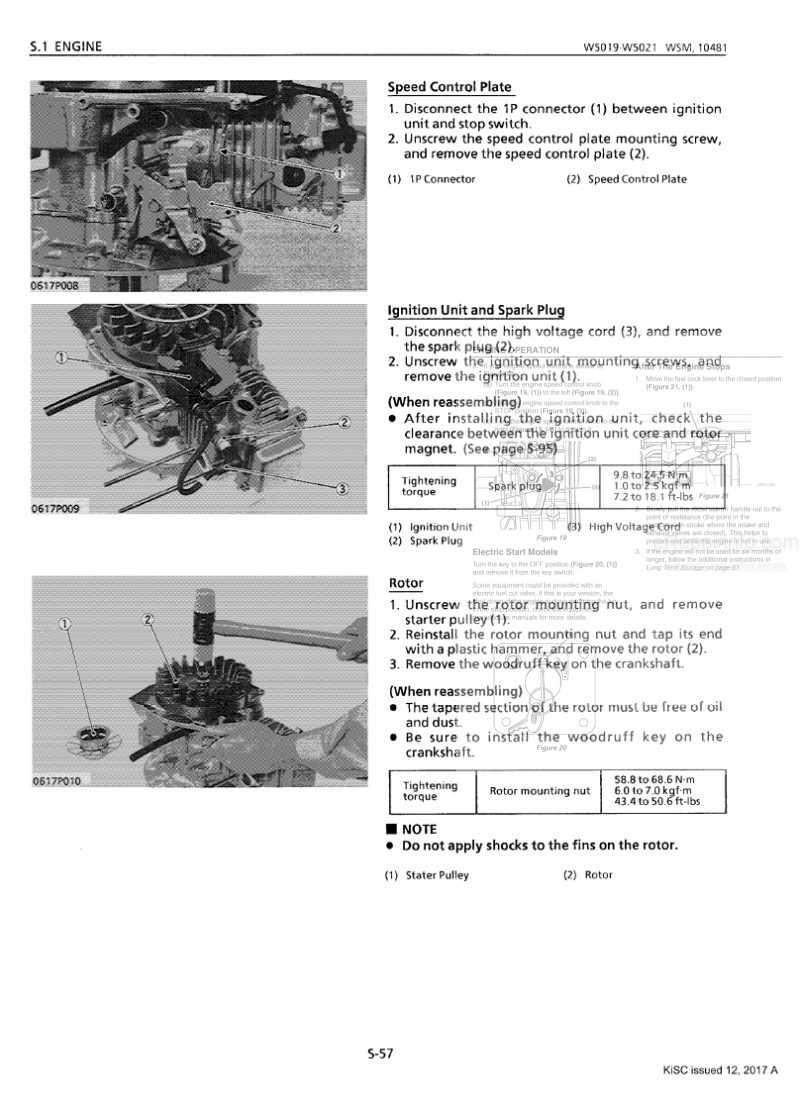 Photo 1 - Kubota W5019 W5021 Workshop Manual Walk Behind Mower 9Y011-10486 in PDF