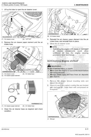 Photo 4 - Kubota Z231JW-AU Workshop Manual Utility Vehicle 9Y111-22181 in PDF