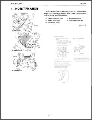 Photo 3 - Kubota ZG20 ZG23 Workshop Manual Zero Turn Mowers in PDF