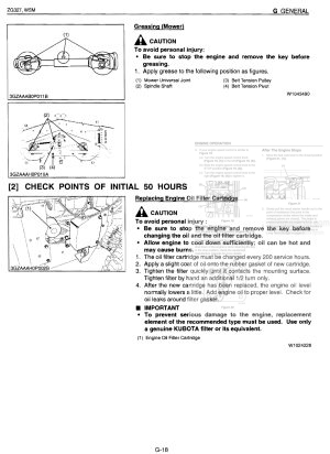 Photo 1 - Kubota ZG327 Workshop Manual in PDF